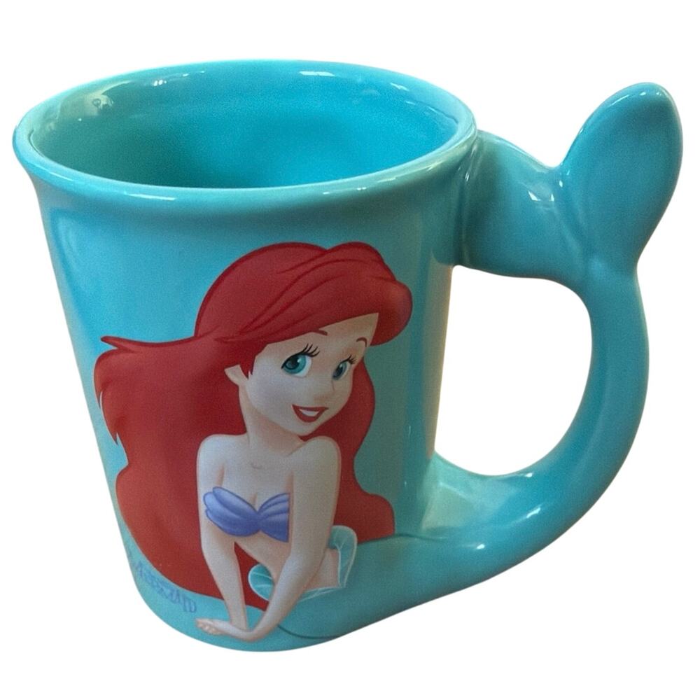 RARE Officially Disney Ariel Little Mermaid Mug Sculpted Mermaid Tail Handle